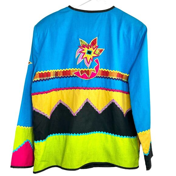 Vintage Draper's & Damon's Womens Size M Embroidered Patchwork Jacket Blazer - Picture 11 of 15